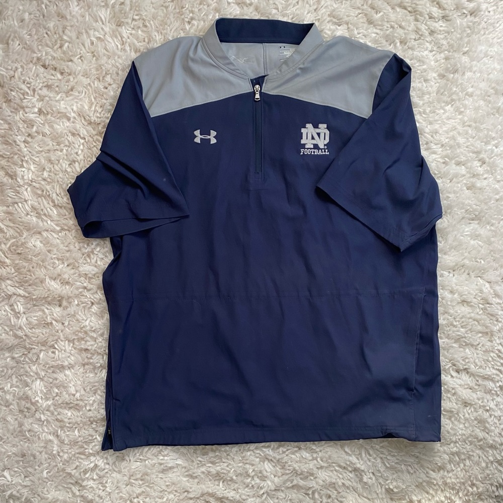 Under Armour Notre Dame short sleeve jacket large
